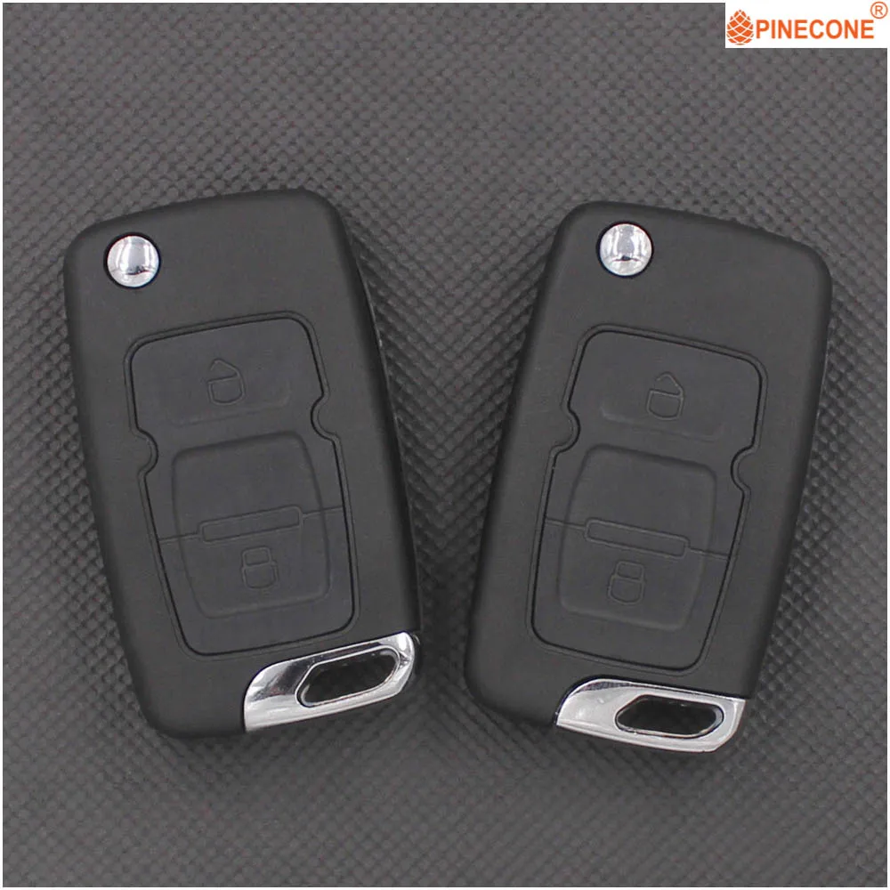 PINECONE для GEELY EMGRAND EC715 EC718 GLEAGLE GX7 ENGLON SC7 SX7 автомобильный чехол для ключей 2 кнопки неразрезное Левостороннее лезвие удаленный ключ ABS оболочка