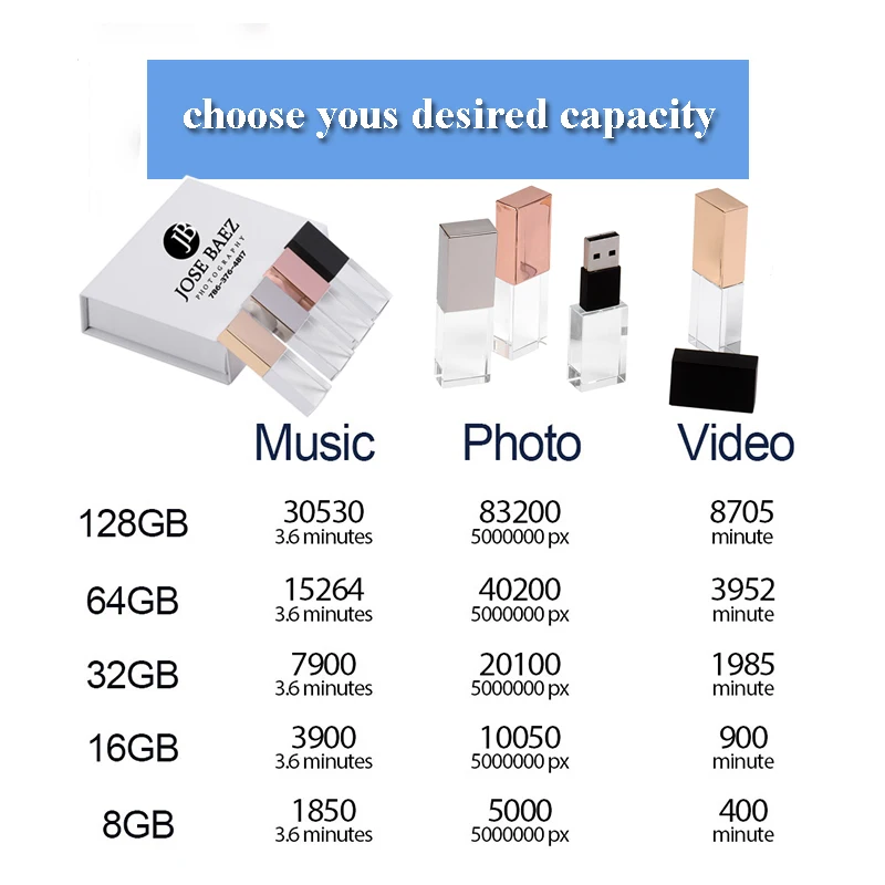 JASTER Новый розовый Золотой Кристалл usb с коробкой 2 0 флэш накопитель ручка