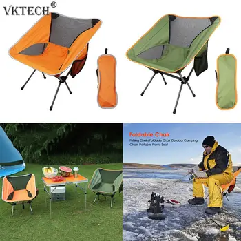 

Ultralight Folding Camping Chair Portable Outdoor Furniture Garden Chair Picnic Fishing Backrest Seat Chair with Storage Bag