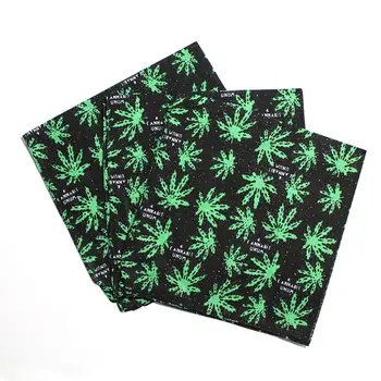 

Fashion Men Women Cotton Wide Headband Reggae Hemp Leaf Print Square Scarf Sports Running Headscarf LX9E