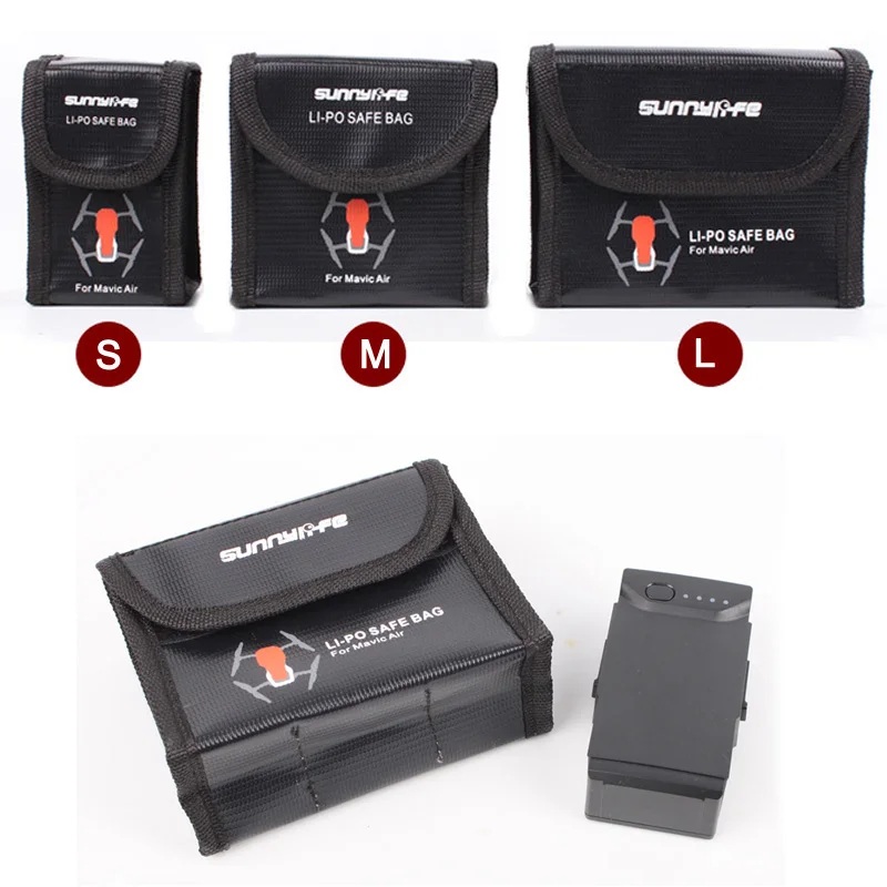 Battery LiPo Safe Bag Explosion-Proof Storage Bag For DJI Mavic Air Drone S/M/L 