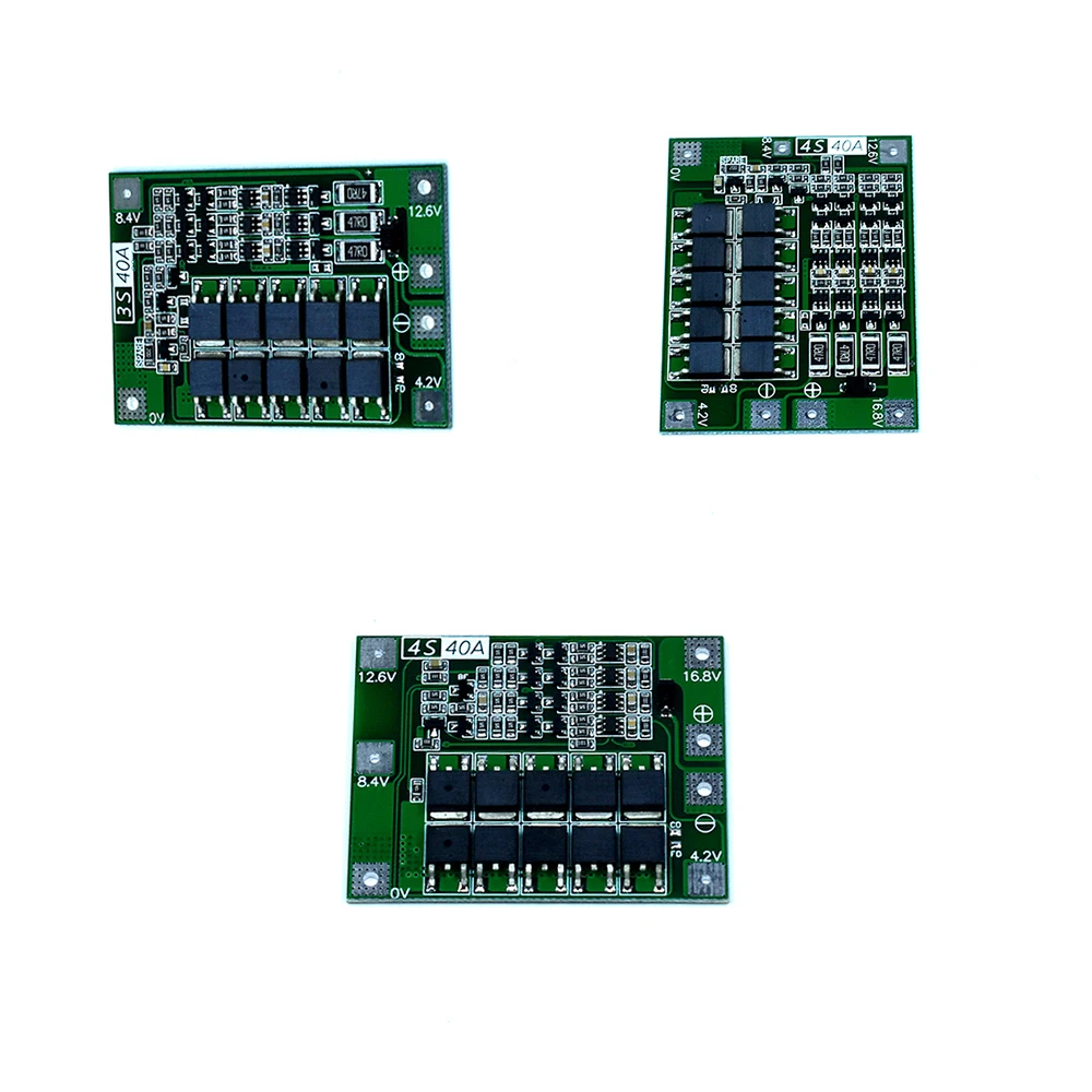 

4S 40A/3S 40A Li-ion Lithium Battery Charger PCB BMS Protection Board with Balance For Drill Motor 12.6V 16.8V Lipo Cell Module