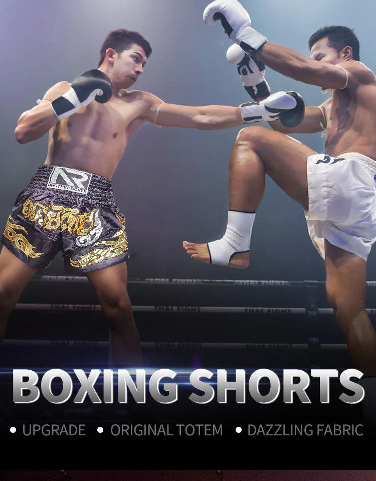 Muay Thai Shorts Mma Men Kids Kick Boxing Grappling Satin Pants Wear Gym TSM2 