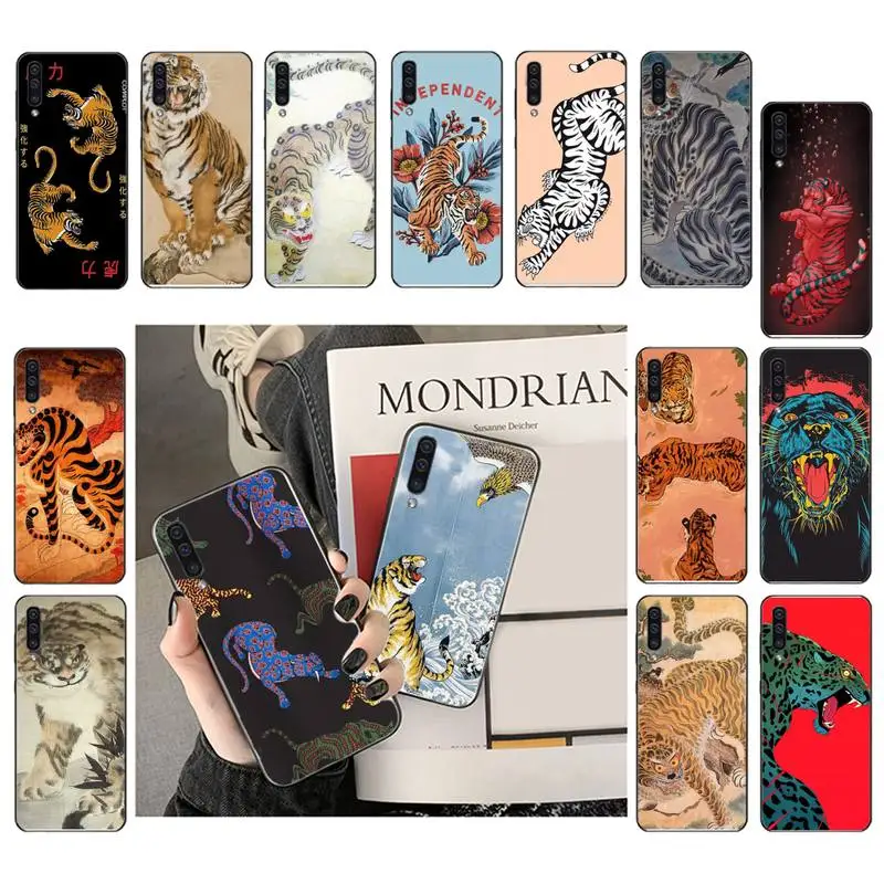 Японский чехол для телефона ukiyo-e Art Panther leopard Tiger Samsung Galaxy A7 A50 51 A70 80 A40 A20 A30 A8 A6 Plus A9 A71 |