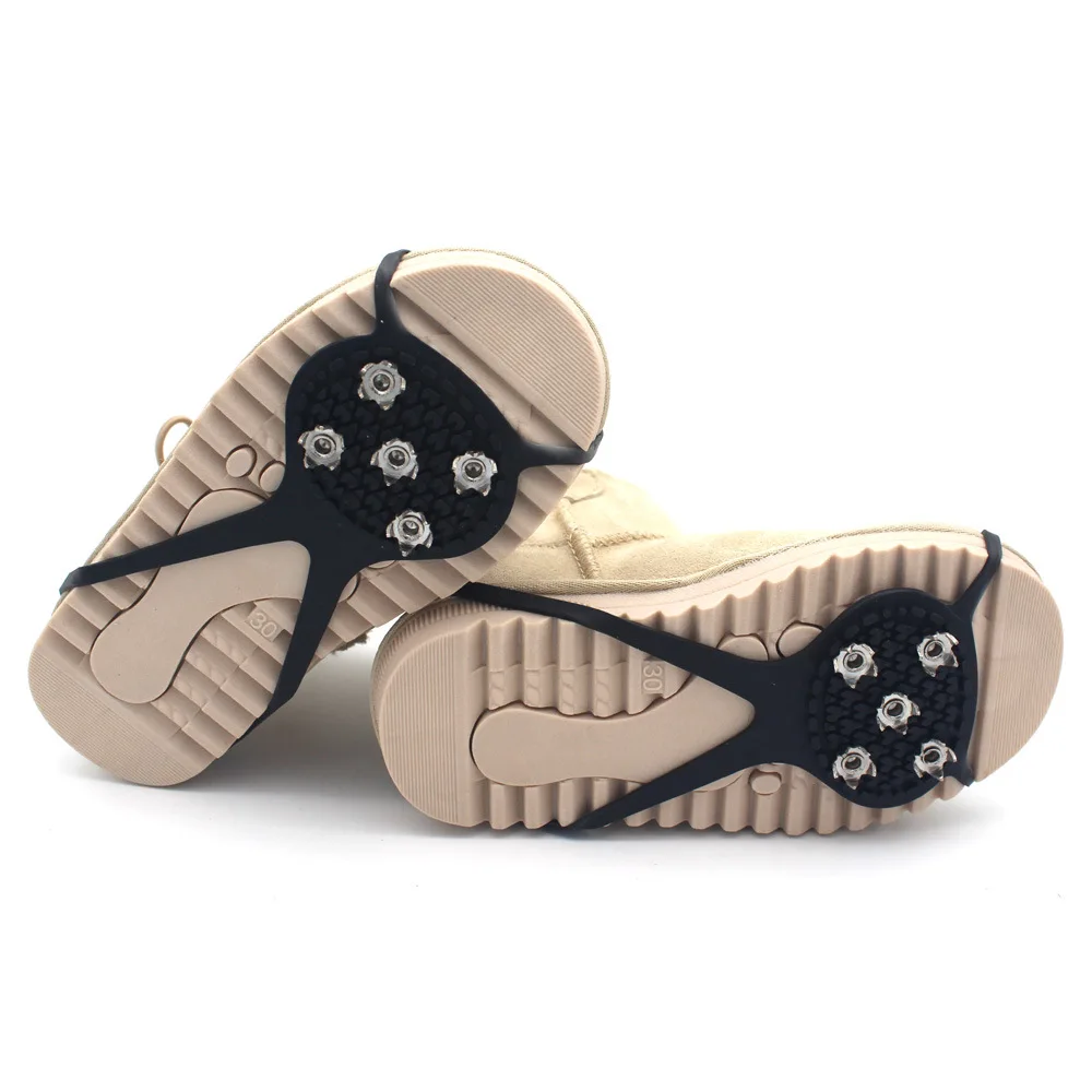 Strong Grip Studs Anti-Skid Snow Ice Climbing Shoe Spikes Ice