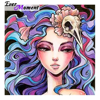 

Ever Moment Diamond Art Painting With Square Stones Modern Style Pretty Girl House Stuff For Home And Decoration DIY Gift 5L249