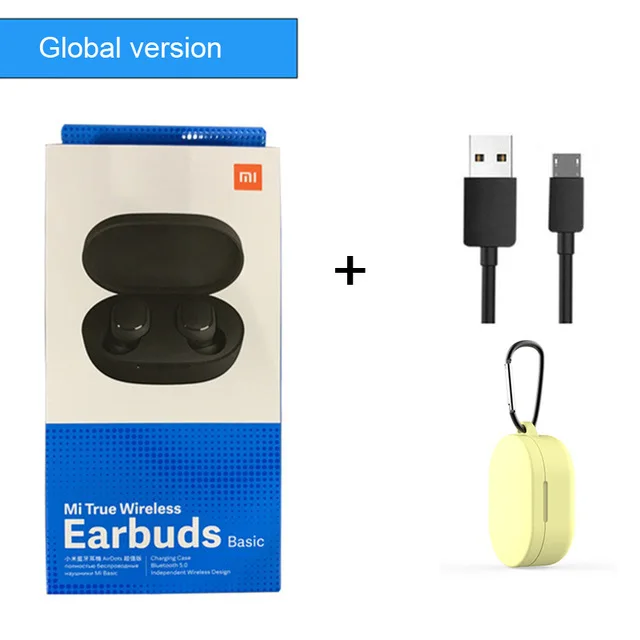 yellow Xiaomi Redmi Airdots TWS Bluetooth 5,0 наушники стерео беспроводные активные шумоподавления с микрофоном свободные Наушники управление AI - Цвет: yellow