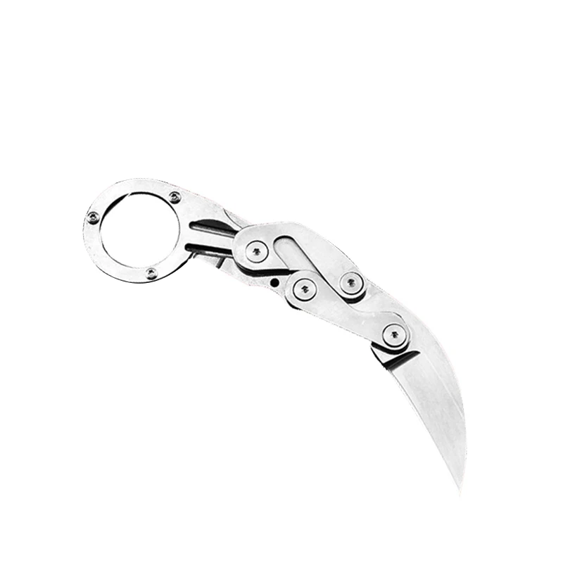 Steel Kinfe White Складной нож для выживания, многофункциональные ножи для самообороны, карманный механический складной смарт-ключ, кольцо для кемпинга, спасательный портативный инструмент - Цвет: Steel Kinfe White