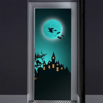 

Halloween 3D Door Stickers Window Stickers Creative Party Door Stickers Decor Door Stickers