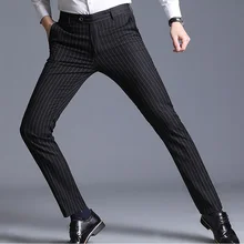Роскошные Брендовые мужские официальные брюки весна осень классические деловые размера плюс 20-40 повседневные Прямые брюки высокого качества костюм брюки