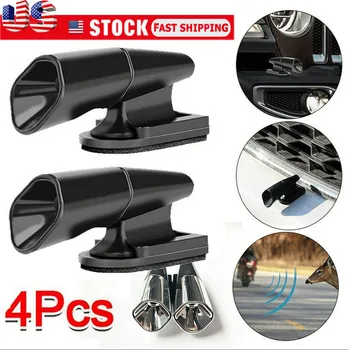 

4Pcs Car Animal repeller sonic Ultrasonic whistle For Deer kangaroo Black