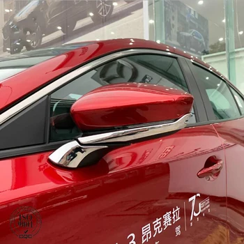 

ABS Chrome Rearview Side View Mirror Cover Cap Trim Strip Sticker For Mazda 3 Sedan 2020 Car Accessories