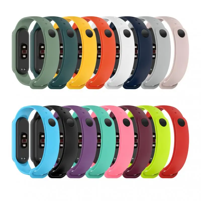 Smart Watch Bracele For Xiaomi Mi Band 5 Replacement Strap Silicone Glossy Nail Buckle Replacement Wrist Strap Spot 16 Colors
