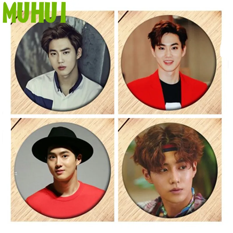 Бесплатная доставка Kpop EXO SUHO Брошь булавка Значки для девочек одежды рюкзак