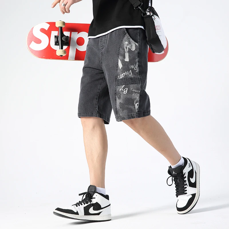 

2021 летние мужские рваные короткие джинсы, брендовая одежда, хлопковые шорты, дышащие джинсовые шорты, мужские рваные обтягивающие короткие джинсы