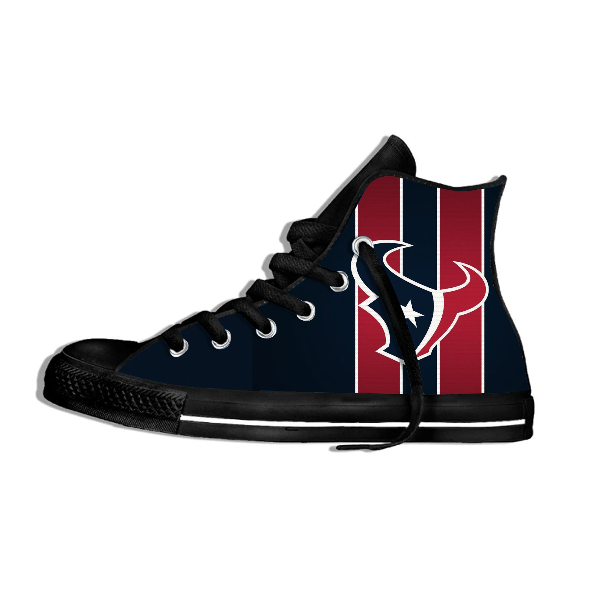 Texans/легкая обувь с высоким берцем для мужчин и женщин; повседневная обувь для фанатов футбола; дышащие кроссовки на плоской подошве