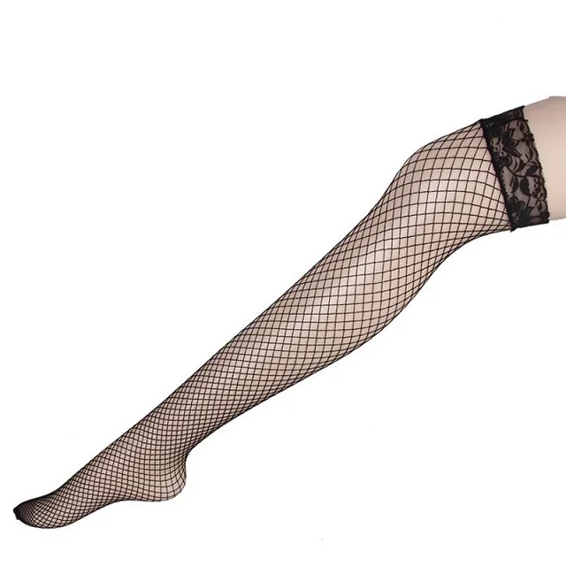 Thigh High Stocking Women Spring Autumn Over knee Socks Sexy Girl Female Hosiery Nylon Lace Mesh Stockings Warm Comfortable - Цвет: 14