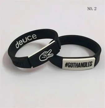 

24pcs/lot high quality rubber charm bracelet gothandles silicone power bangle balance wristband
