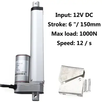 

1000N 2-20 Inch 225lbs DC 12V Electric Motor Linear Actuator 12v Motor Controller Lifting Actuator Linear Metal Gear DC Motor