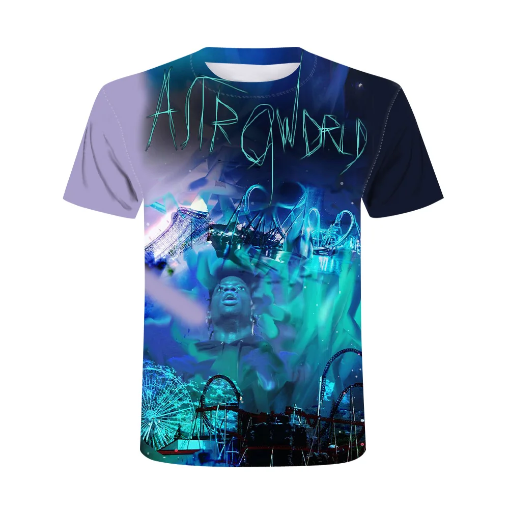 

travis scott3D digital printed T-shirt color Europe and America4