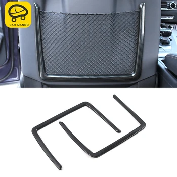 

CARMANGO Car Accessories Front Seat Back Cover Trim Frame Sticker Chrome ABS Carbon Decoration for Audi Q5 FY 2017-2020