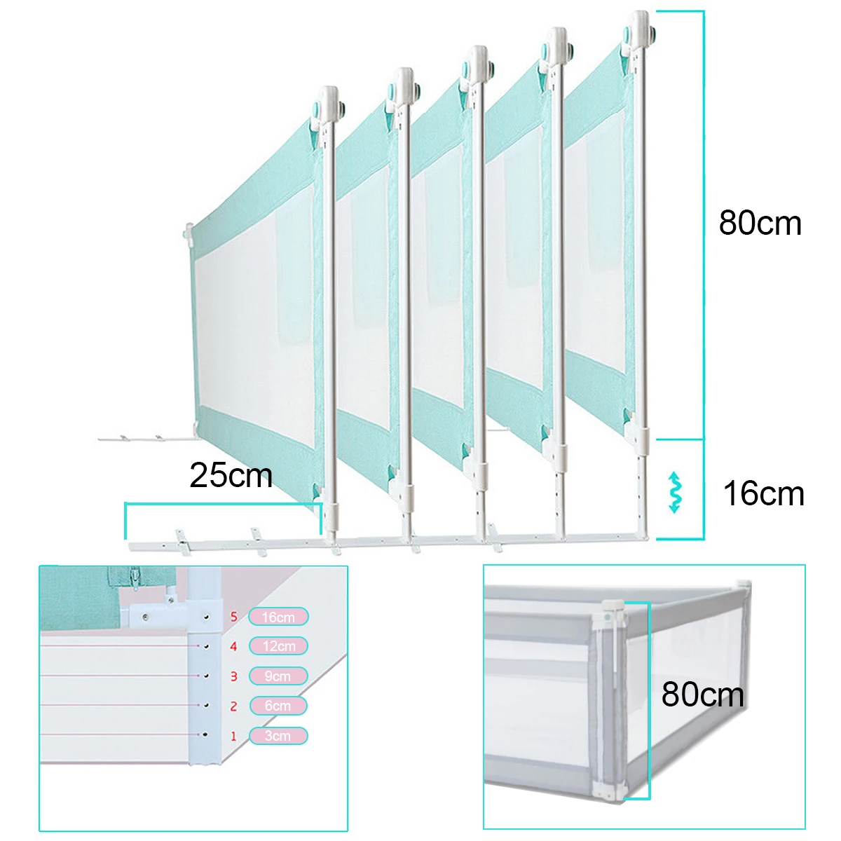 Baby Bed Bumper Fence Safety Gate Child Barrier For Bed Crib Rail Security Bumper Fencing Children Guardrail Safe Kid Playpen