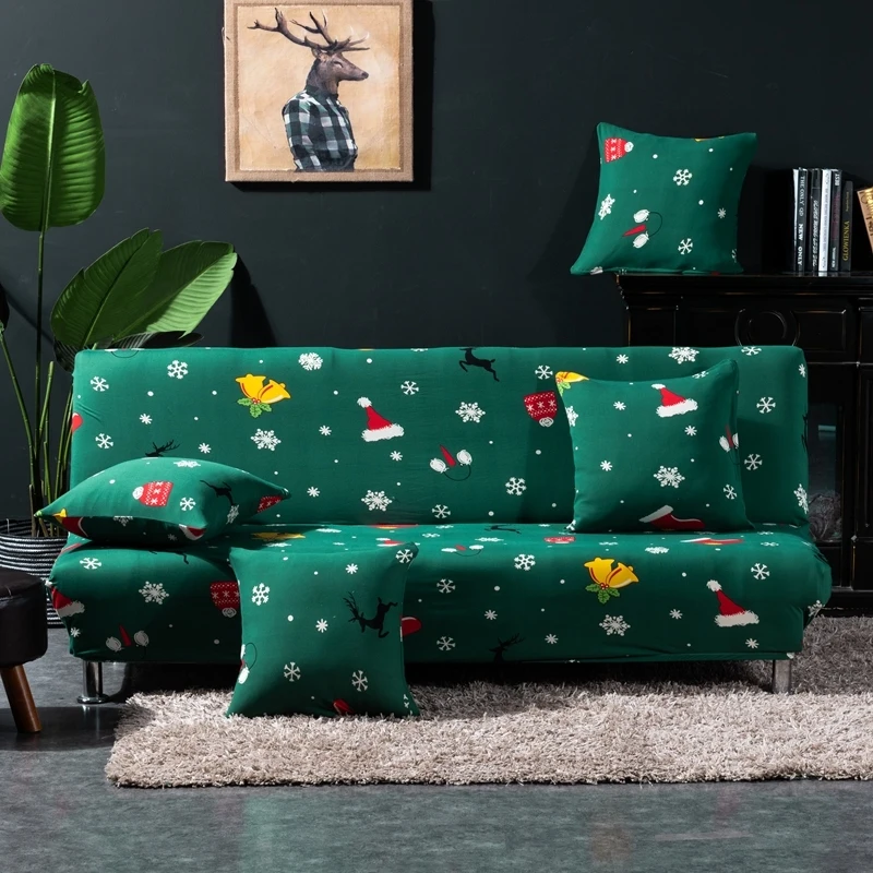 Sofa Cover Universal Stretch Elasticity Couch Cover Christmas Sofa Furniture Cover Without Armrest Sofa Covers for Living Room