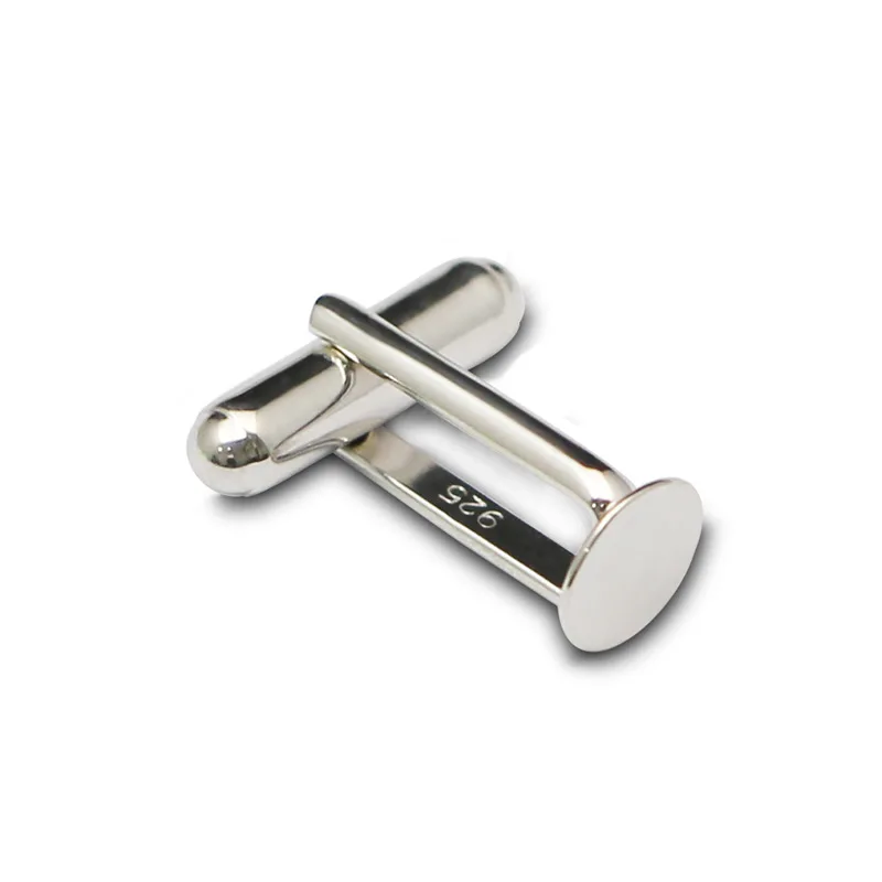 

YB ya bin Garment Accessories Creative Exquisite Europe And America Popular 925 Sterling Flat Cufflinks Button of 8-Size