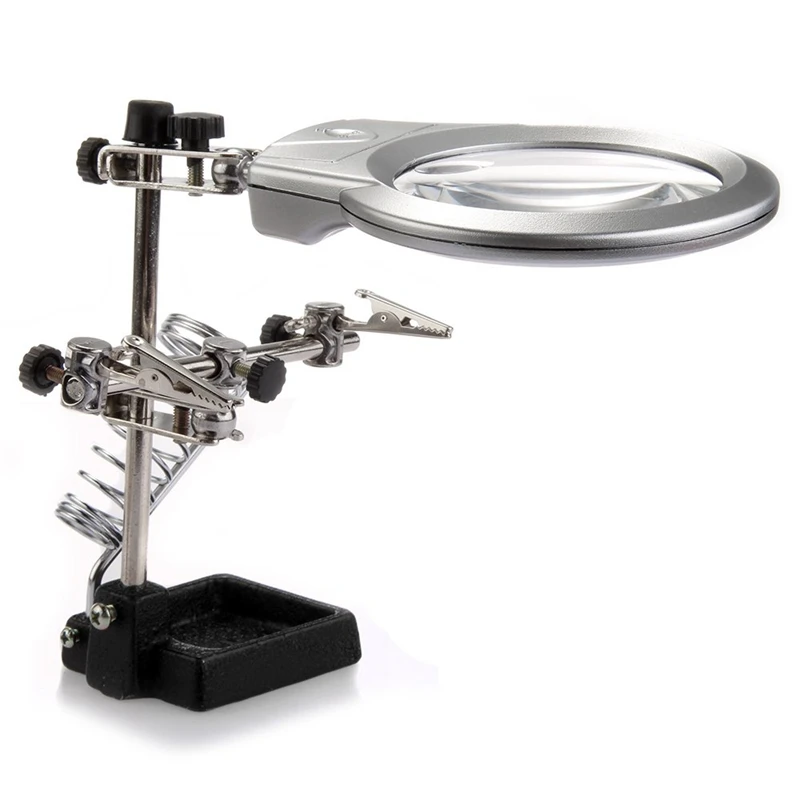 

EASY- Table lamp with 2 LED Magnifier and multifunction clamp magnifier