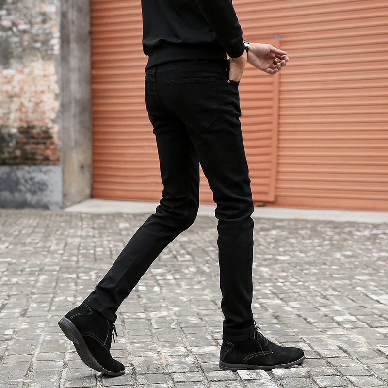 CHOLYL мужские обтягивающие джинсы Новые Классические мужские модные дизайнерские эластичные прямые черные джинсы брюки облегающие Стрейчевые джинсы