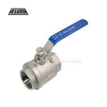 MEGAIRON 1-1/" NPT Female 304 нержавеющая сталь 2 шт полный порт шаровой клапан виниловая ручка