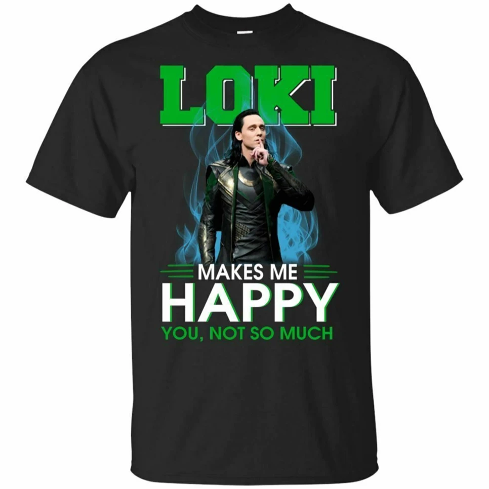 Футболка с надписью Loki делает меня счастливым вас не так много Мужская футболка