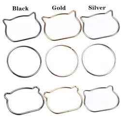 3 Styles Bag Handles 2 Colour Metal DIY Handbags Bags Purse Cute Portable Cat Ear Bear Ear Big Circle Bag Accessories Handle