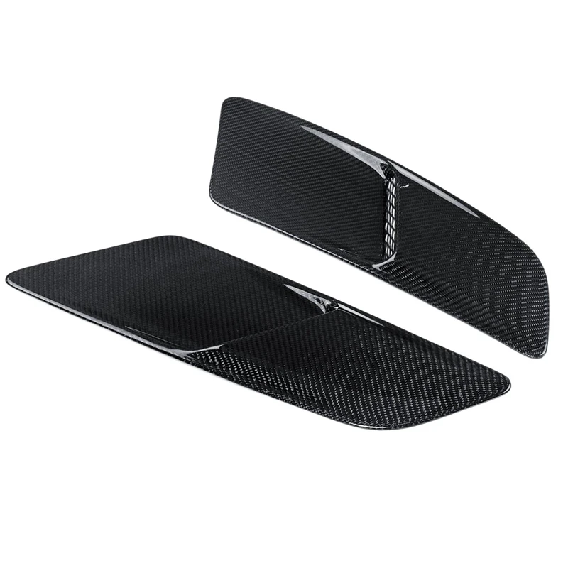 

Car Front Hood Vents 3K Carbon Fiber Car Air Intake Scoop Bonnet Hood Vent for Ford Mustang 2015-2017