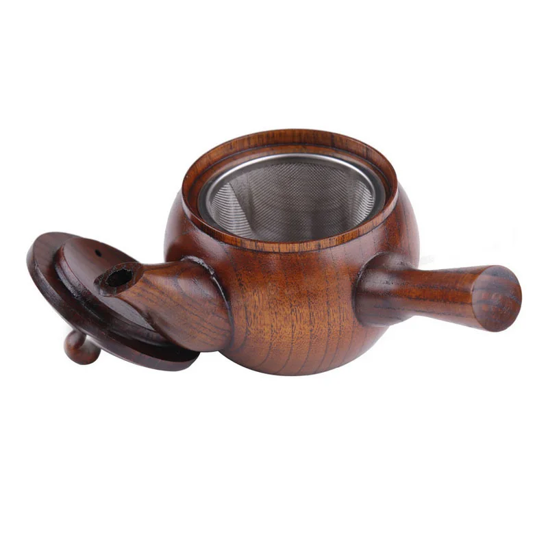 Японский ретро деревянный чайник с ручкой с фильтром дома деревянный чайник один деревянный чайник