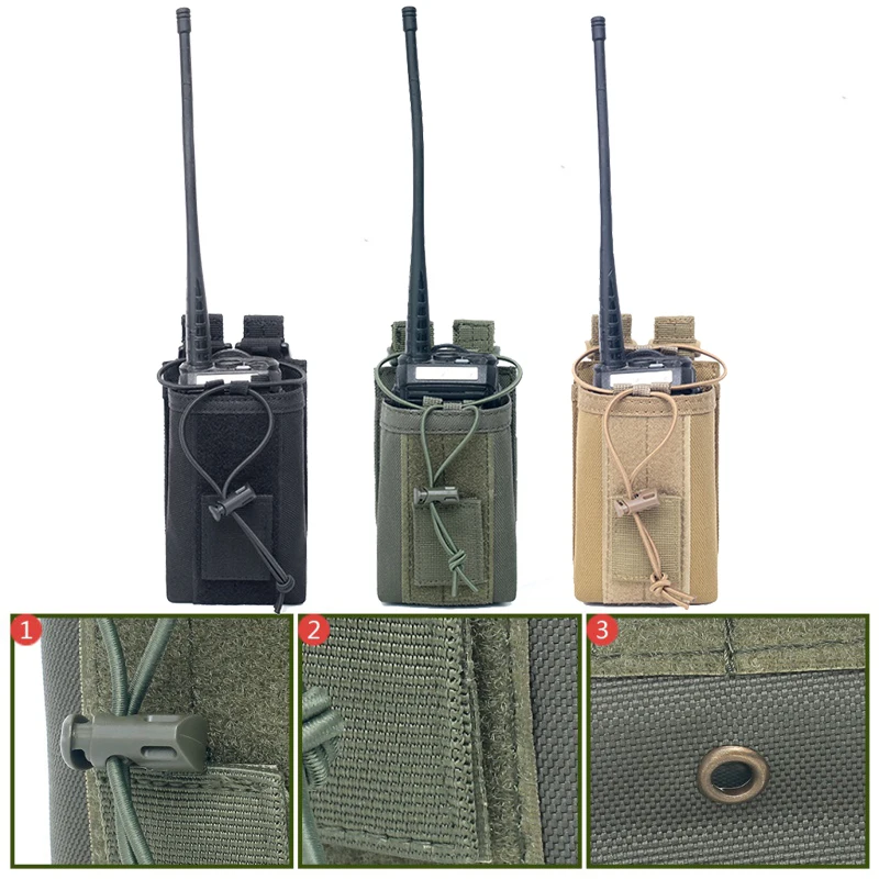 Тактический Molle Walkie-talkie чехол Interphone сумка для хранения Открытый нейлоновый чехол для радио для военного использования Чехол-держатель для рации