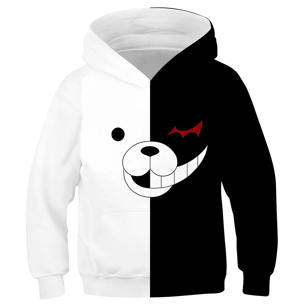 

Anime Danganronpa Monokuma Cosplay 3D Hoodie Jacket Sweatshirt Pullover Coat For Kids