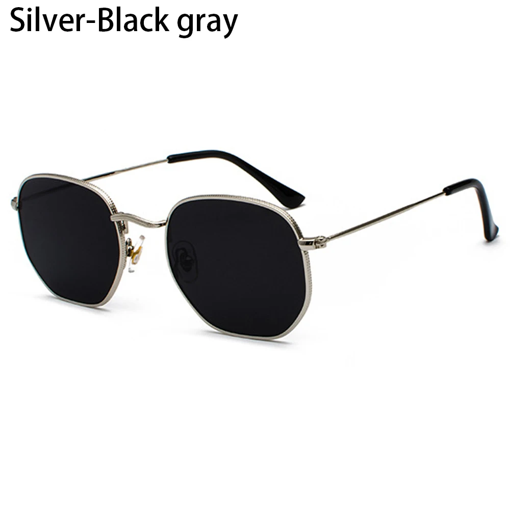 Sleek Unisex Mirrored Lens UV400 Metal Frame Sunglasses