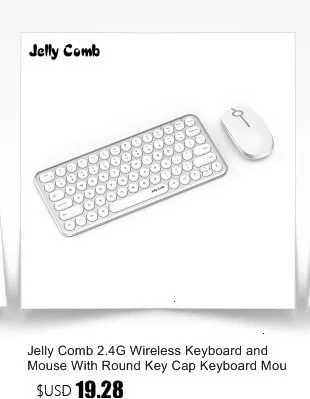 Jelly Comb, беспроводная мышь, 2,4 г, USB, нано приемник, мышь для ноутбука, ноутбука, ПК, планшета, для дома, офиса, портативная тонкая мышь, подсветка