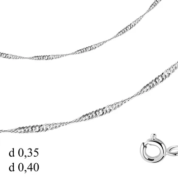 

AQUAMARINE chain without inserts, silver 925