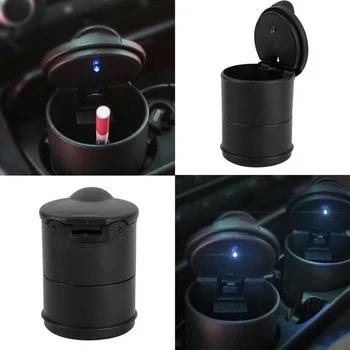 

Car Auto Truck LED Light Cigarette Ash Ashtray Butt Extinguish Holder Cylinder Office Cup Can Smoke Accessory YE-Hot