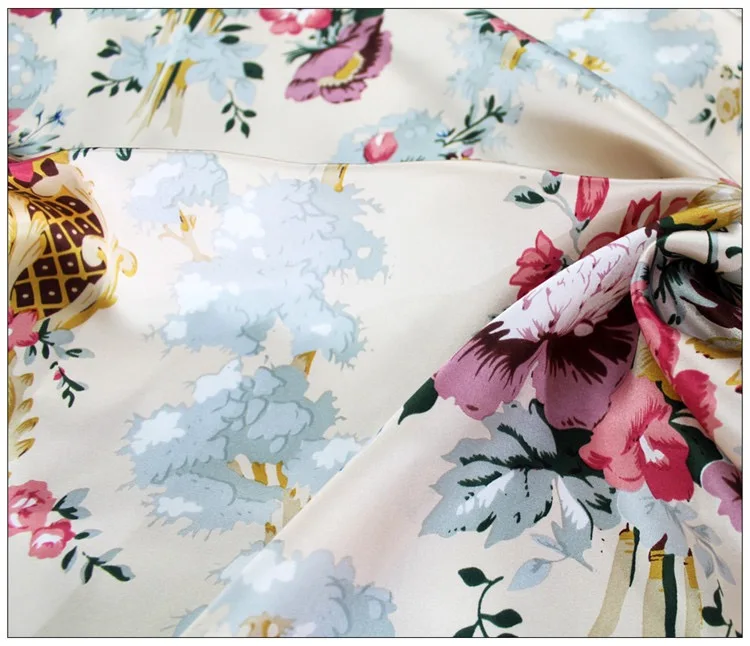 Шелковый Гладкий креп-сатин, шелк, атласная шелковая ткань, платье cheongsam, дизайнерская ткань, гладкая, яркая и высококачественная