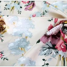 Шелковый Гладкий креп-сатин, шелк, атласная шелковая ткань, платье cheongsam, дизайнерская ткань, гладкая, яркая и высококачественная