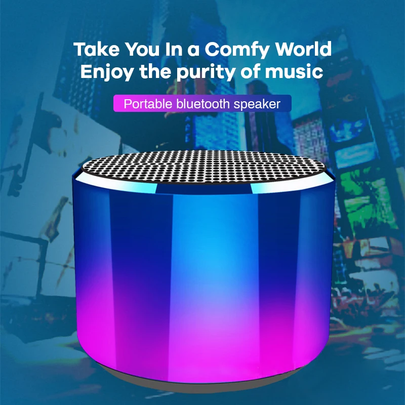Металлический корпус мини беспроводной Bluetooth цветной светильник небольшой