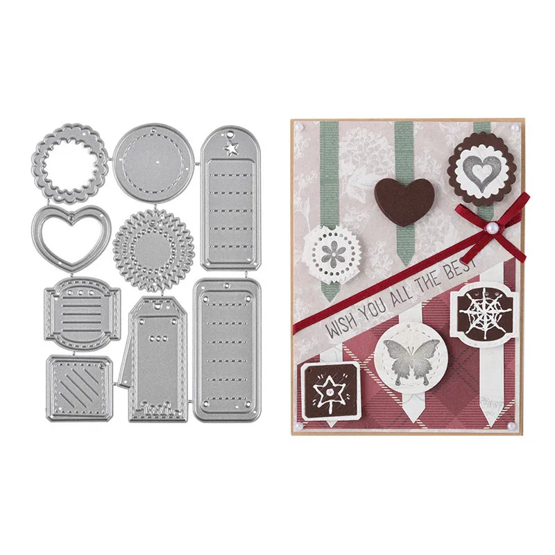 

Eastshape Label Dies Tag Metal Cutting Dies New 2019 for Card Making Scrapbooking Embossing Cuts Stencil Craft Background Dies