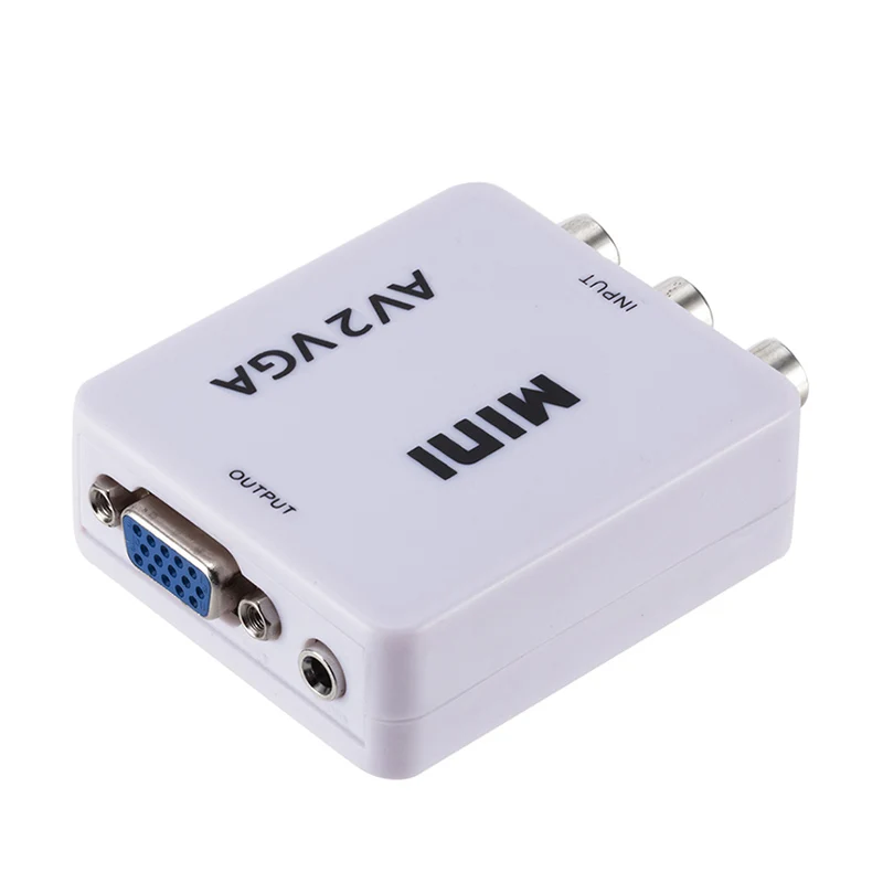 Мини HD AV2VGA видео преобразователь аудиовизуальных систем на VGA видео HD ТВ конвертер ING-SHIPPING