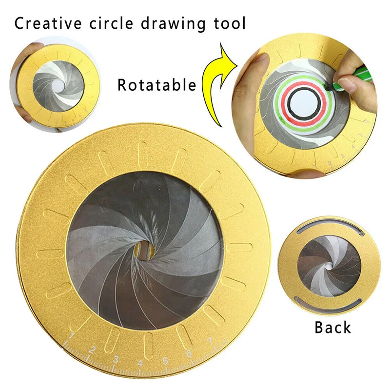  Garden Drawing Circle Tool Rotatable Stainless Steel Compass Ruler Drawing Home Gardening Adjustabl