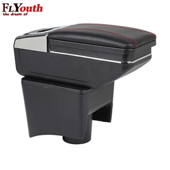 

For Volkswagen Polo Vento 2010-2017 Car Armrest Box Center Storage Box With Cup Holder Stowing Tidying Arm Rest Rotatable