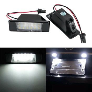 

6500K White Canbus LED License Plate Lights Lamps For Nissan Juke Primera Qashqai X-Trail Audo Licence Number Plate Light