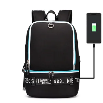 

Customize Logo Image Link Backpack USB Charging Laptop Backpack School Travel Bags Back To School Designer Bags